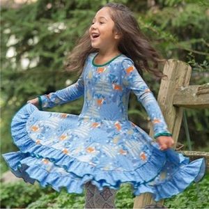 Matilda Jane neck of the woods long sleeved dress size 10 woodland deer